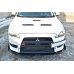 Накладка сплиттер на передний бампер вариант 5 на Mitsubishi Lancer X Evo